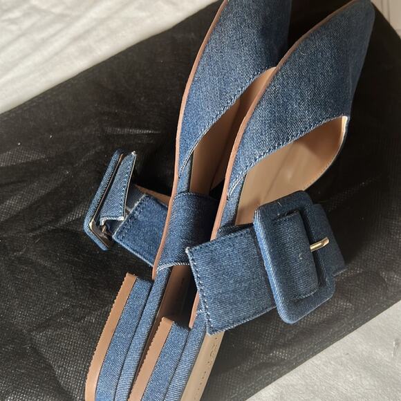 NEW blue Ann Taylor buckle mule slide size 6 - Picture 6 of 7